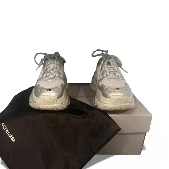 Balenciaga Triple S Sneakers in Metallic Silver - Picture 3 of 8